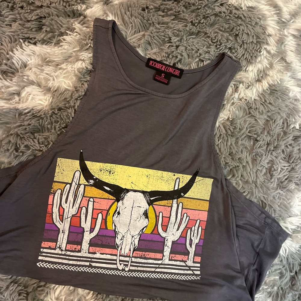 Rock and roll cowgirl tank